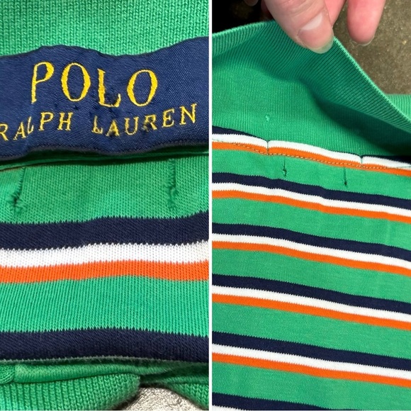 Polo Ralph Lauren Green Striped Polo Shirt - Picture 10 of 10